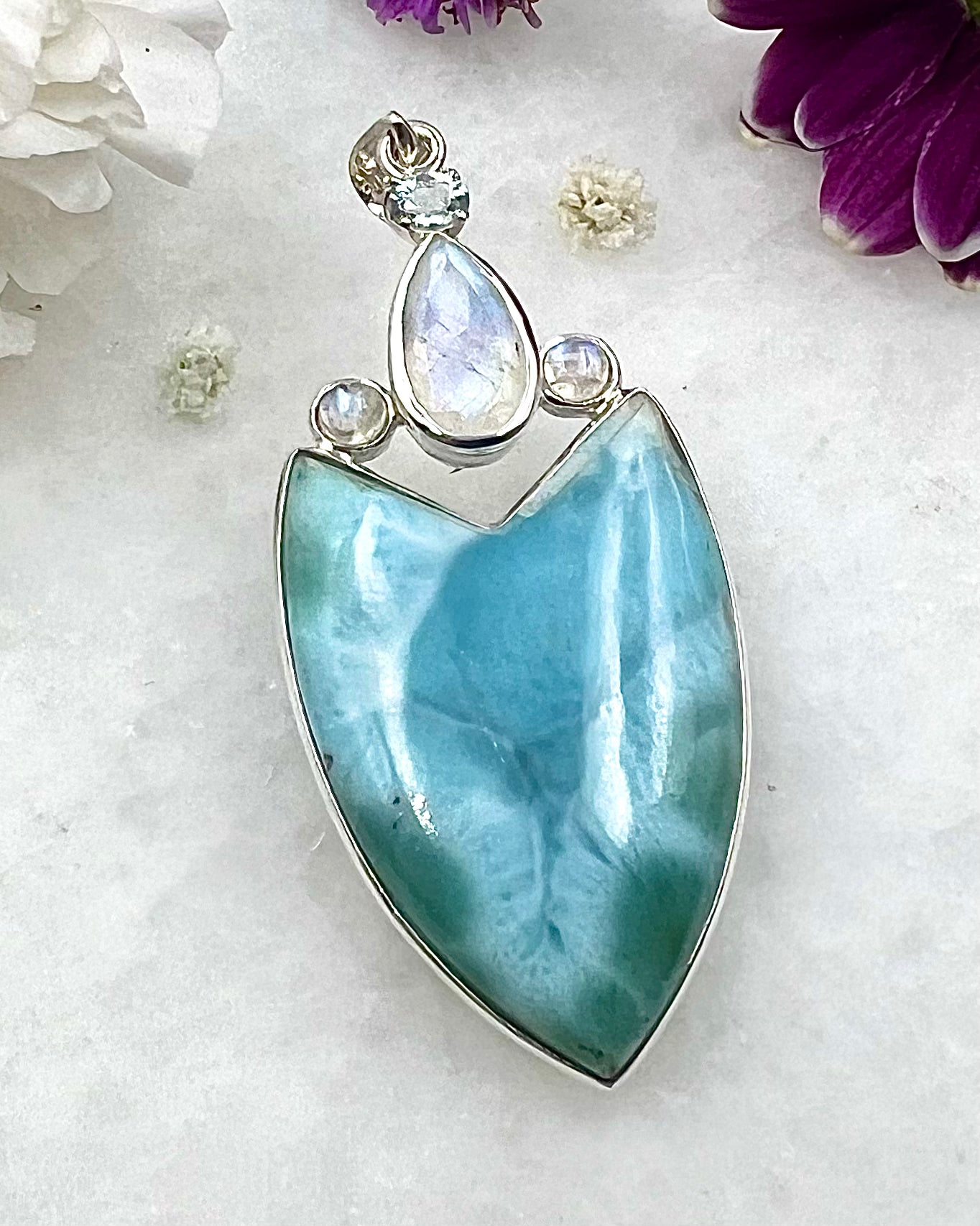 Larimar & Rainbow Moonstone as a Combi
