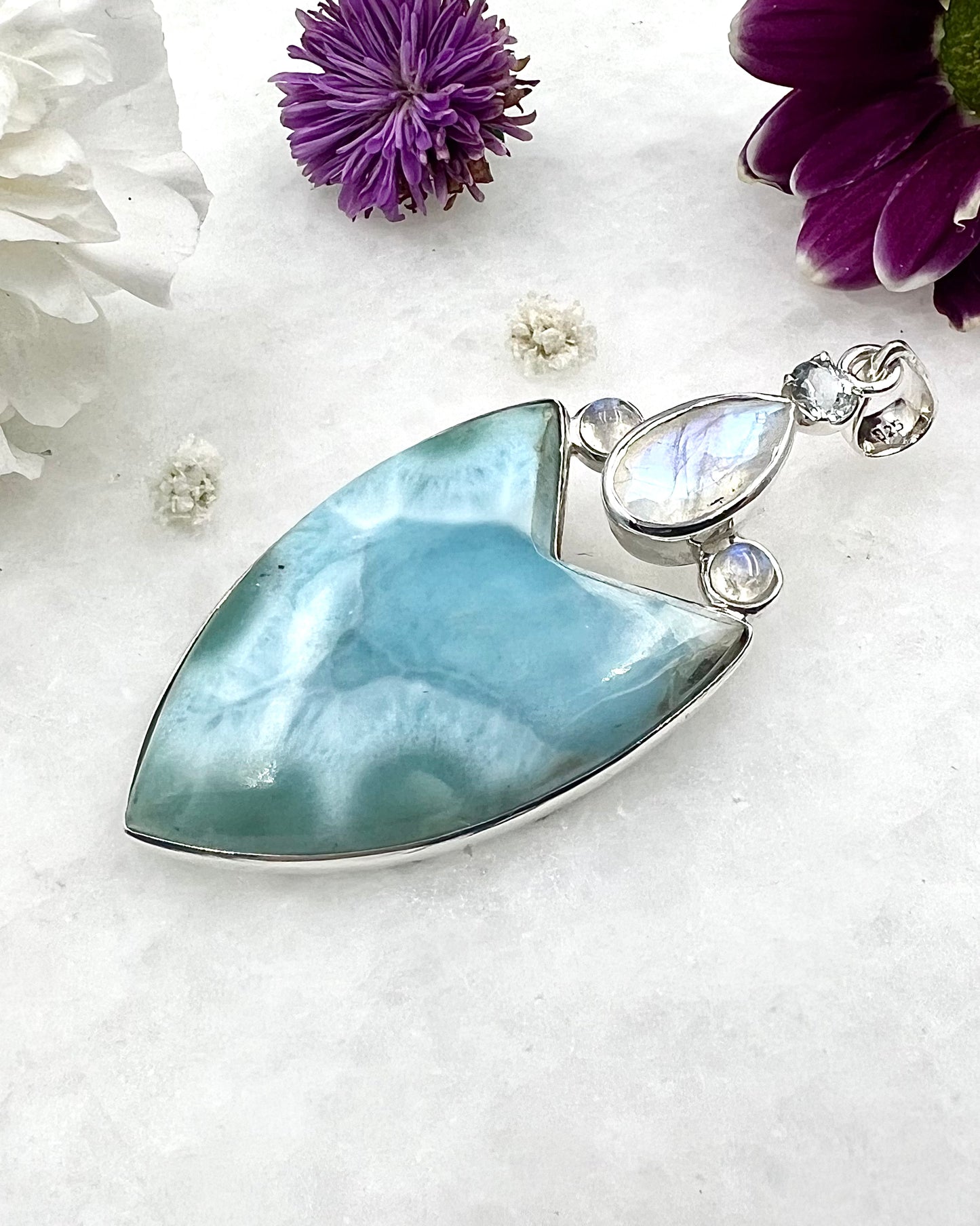 Larimar & Rainbow Moonstone as a Combi