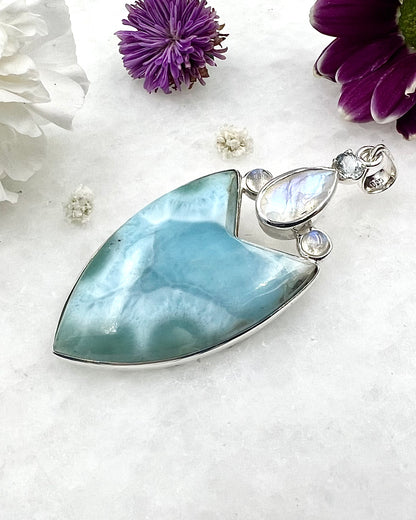 Larimar & Rainbow Moonstone as a Combi