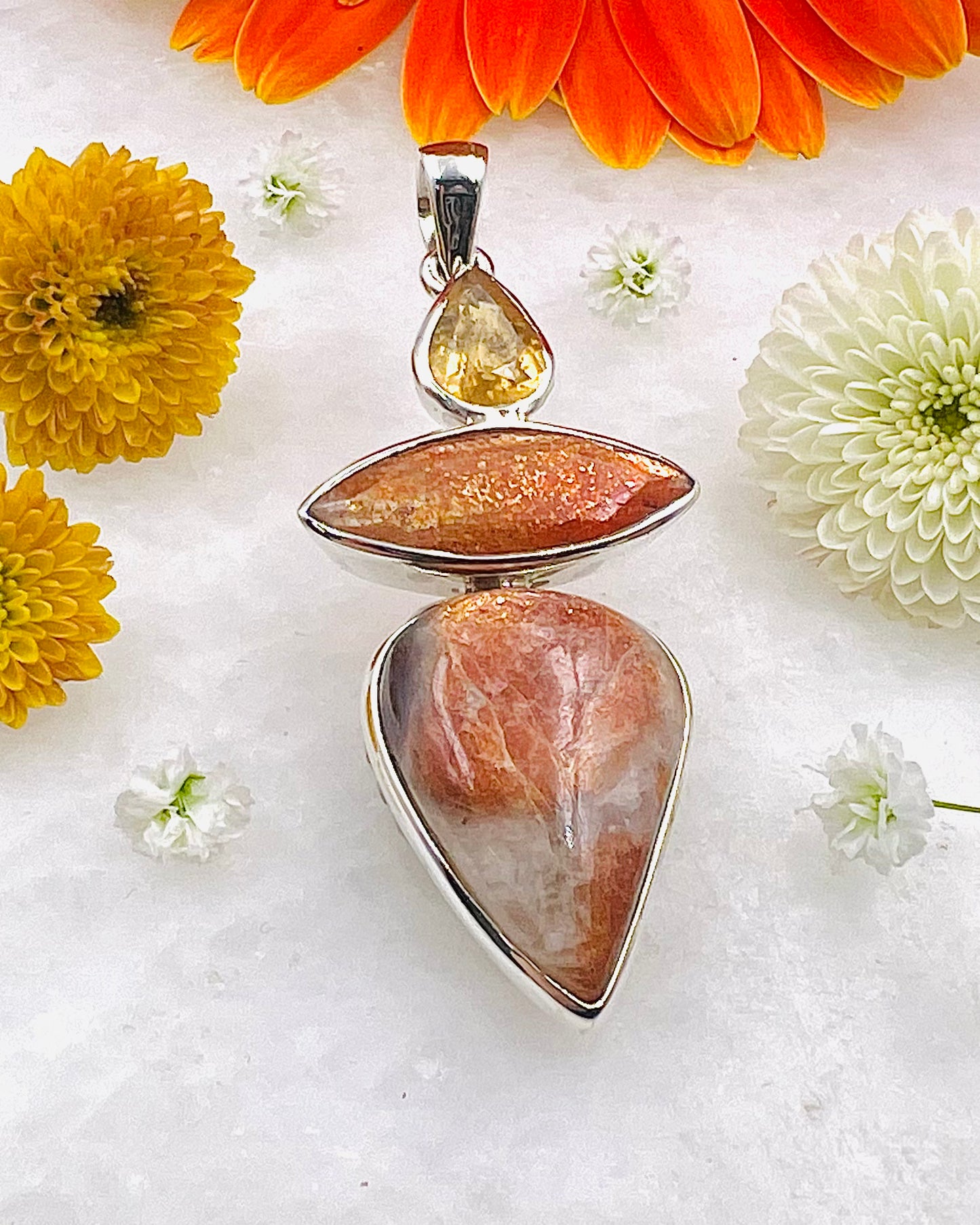 Iolite Sunstone, Sunstone and Imperail Topaz as a Combi