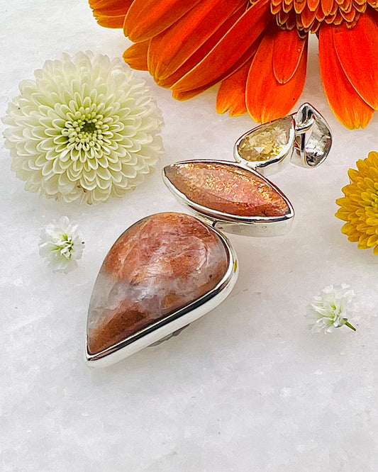 Iolite Sunstone, Sunstone and Imperail Topaz as a Combi