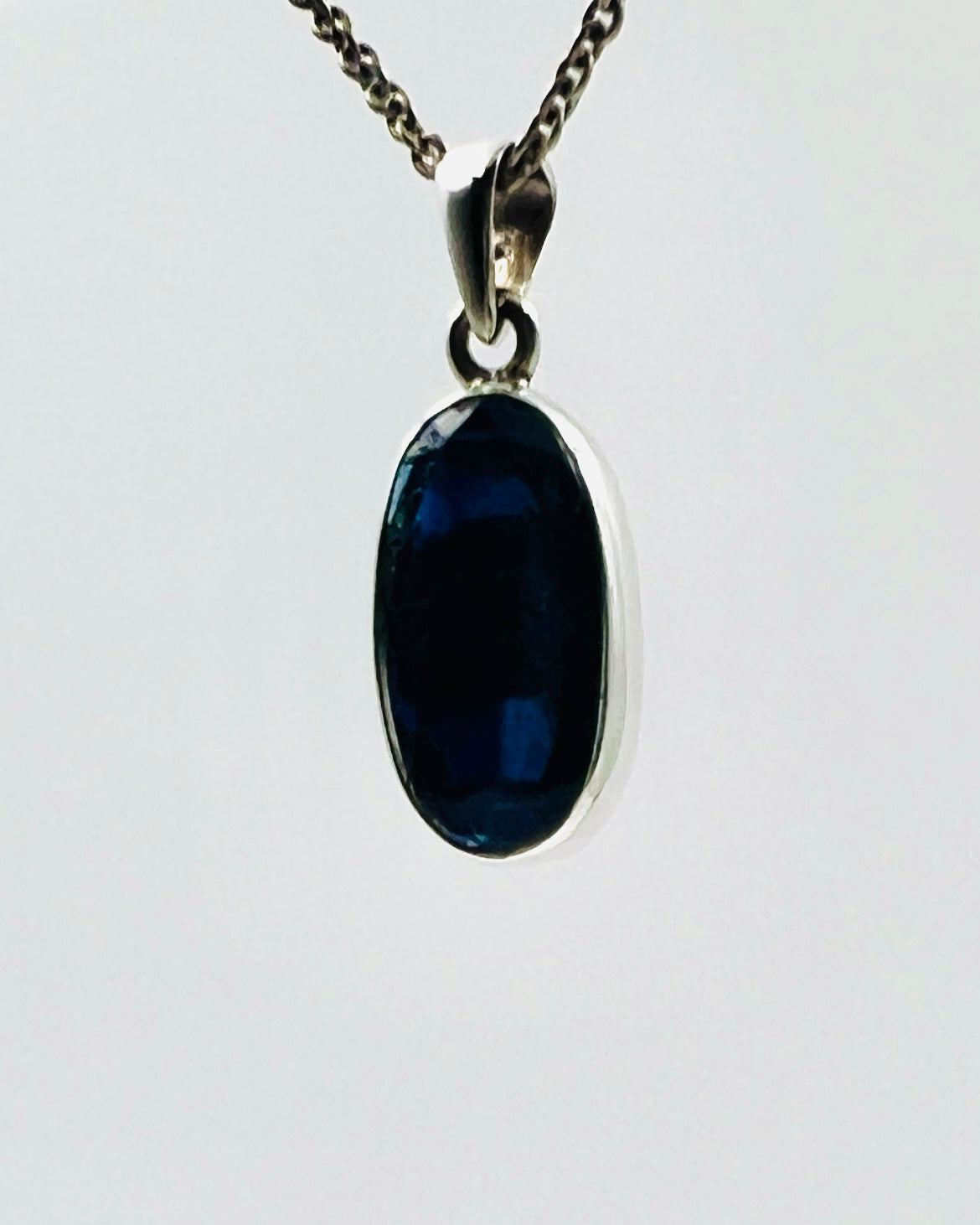 Facetted Blue Nepali Kyanite in .925 Silver Setting