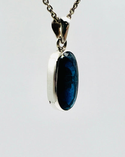 Facetted Blue Nepali Kyanite in .925 Silver Setting