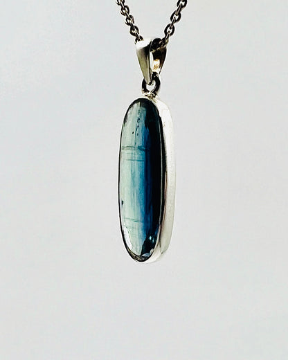 Facetted Blue Nepali Kyanite in .925 Silver Setting
