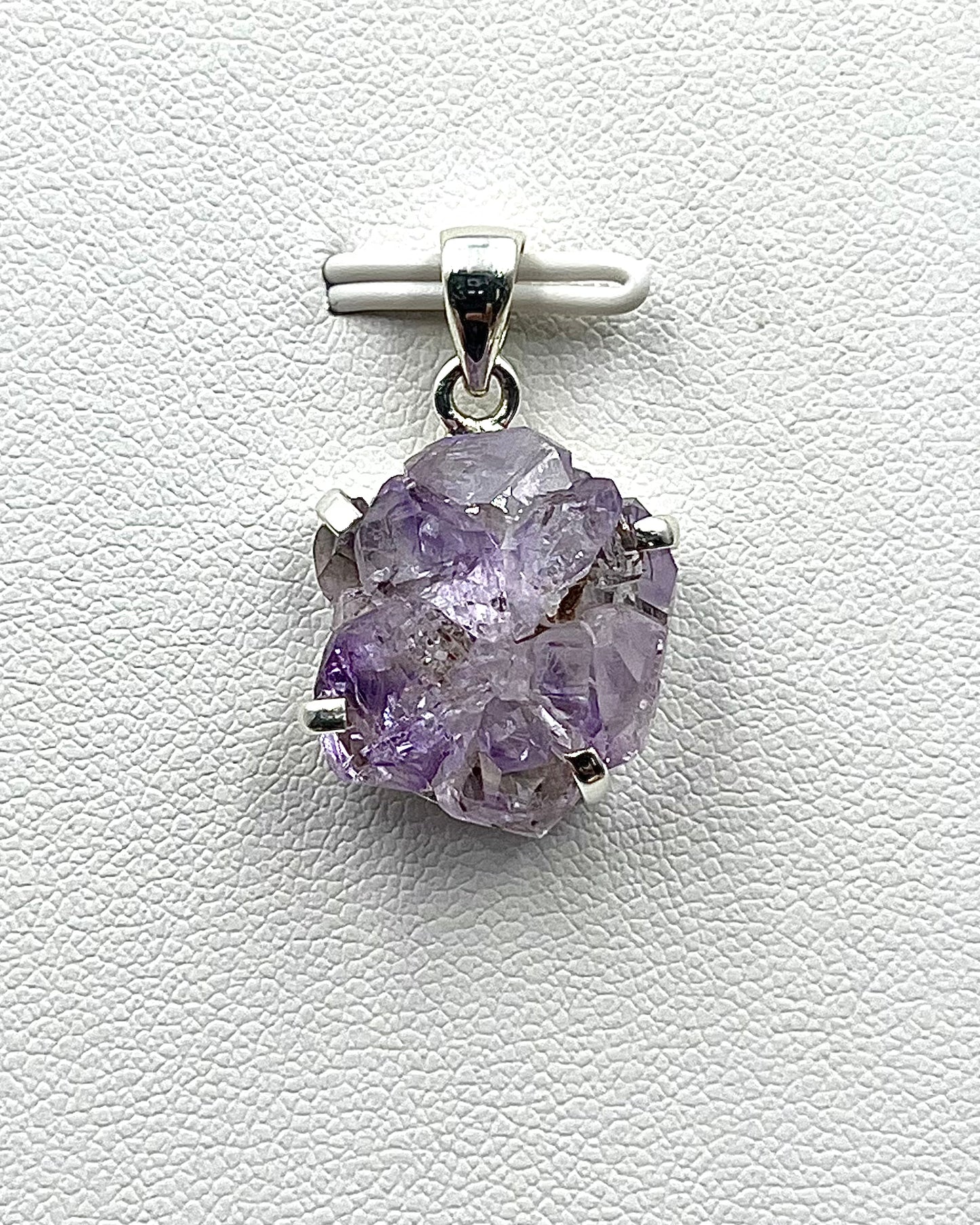 Amethyst Elestial Flower from Karur, India as Pendant