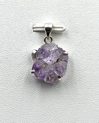 Amethyst Elestial Flower from Karur, India as Pendant