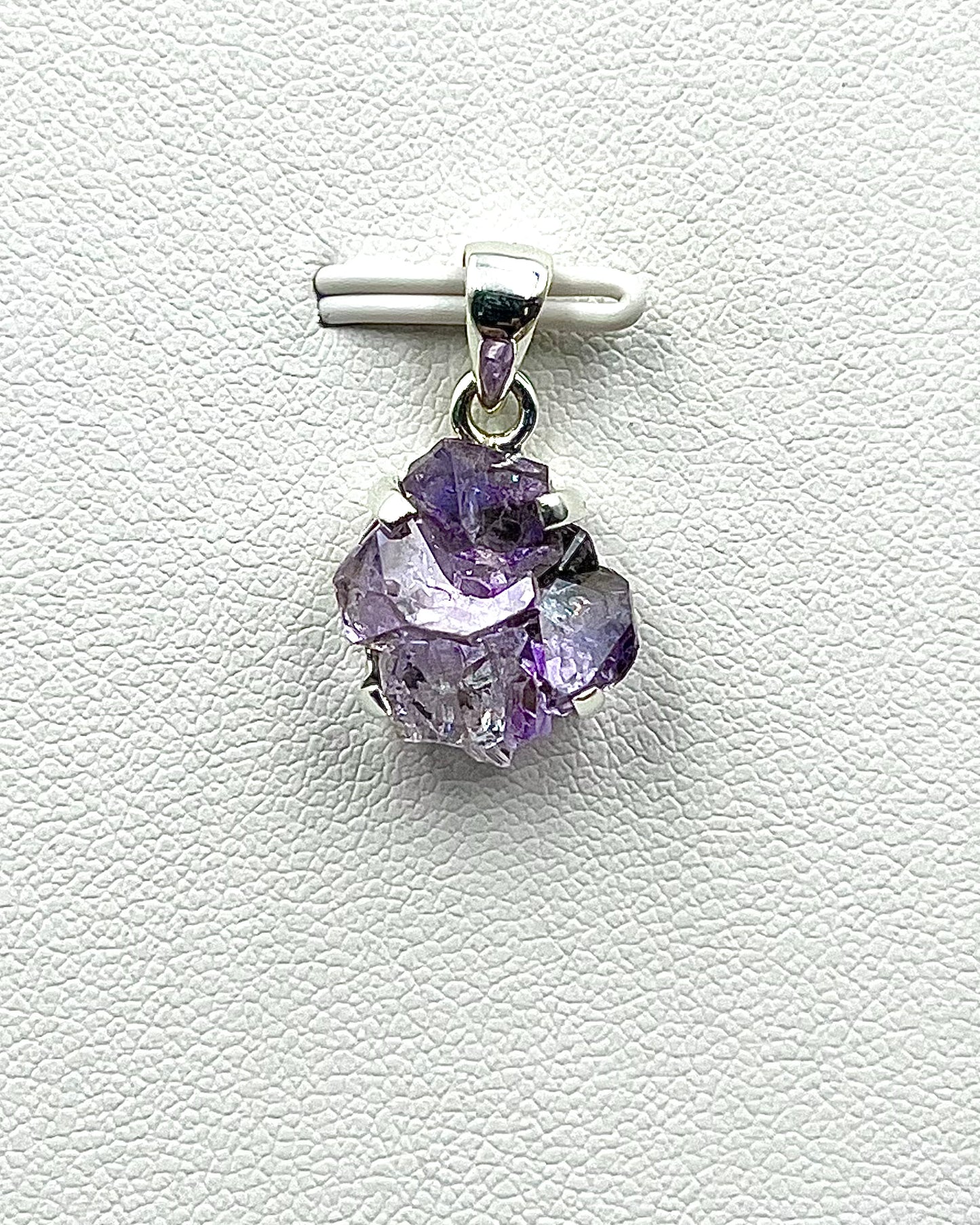 Amethyst Elestial Flower from Karur, India as Pendant