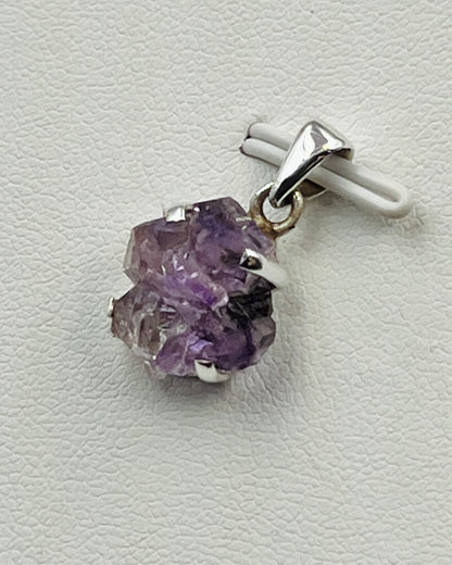 Amethyst Elestial Flower from Karur, India as Pendant