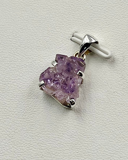 Amethyst Elestial Flower from Karur, India as Pendant