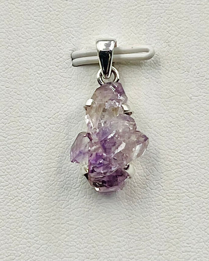 Amethyst Elestial Flower from Karur, India as Pendant