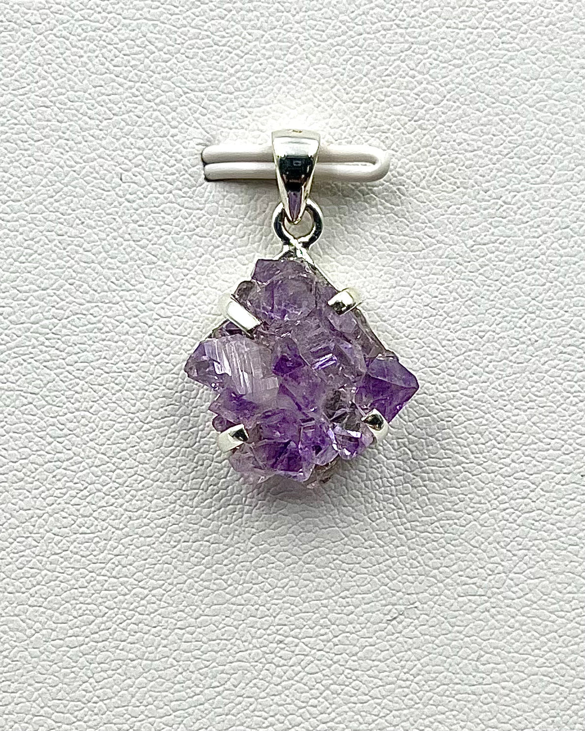 Amethyst Elestial Flower from Karur, India as Pendant