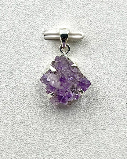 Amethyst Elestial Flower from Karur, India as Pendant