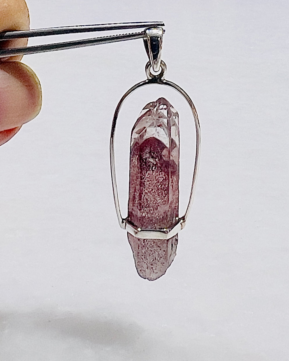 AA Grade Sunset Phantom Quartz - Telangana India as a Pendant