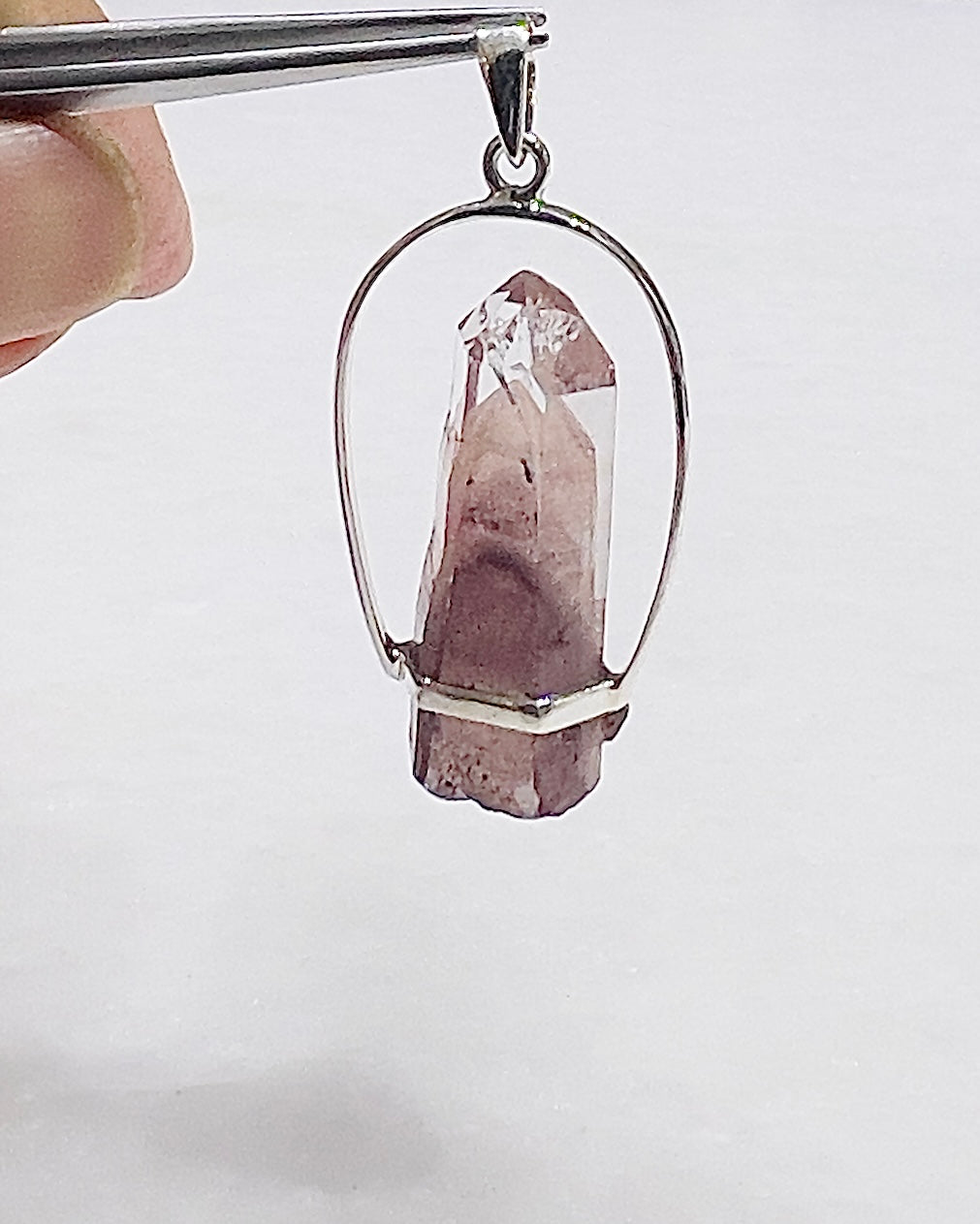 AA Grade Sunset Phantom Quartz - Telangana India as a Pendant