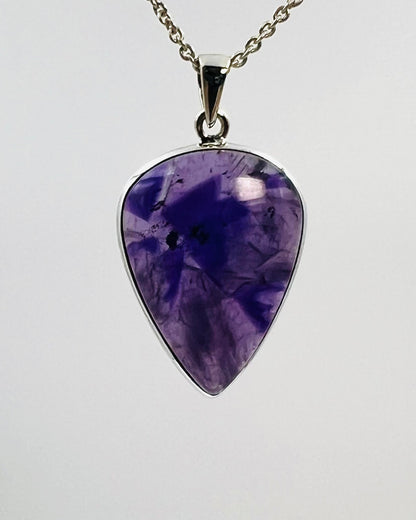 Indian Flower Amethyst (w/ Tripache) in 0.925 Silver