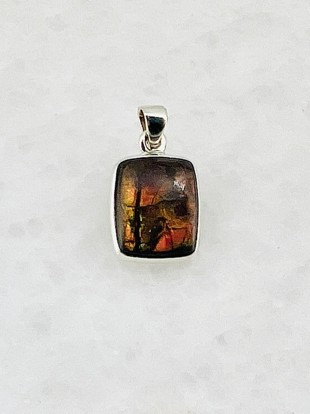 Ammolite (Fossilzed Shells) in 0.925 Silver