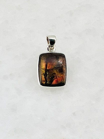 Ammolite (Fossilzed Shells) in 0.925 Silver