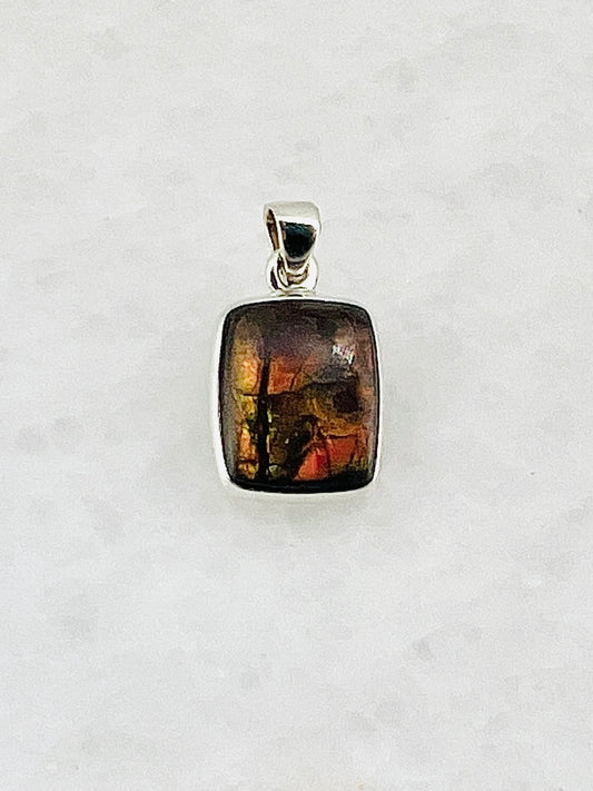 Ammolite (Fossilzed Shells) in 0.925 Silver