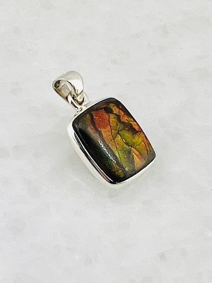 Ammolite (Fossilzed Shells) in 0.925 Silver