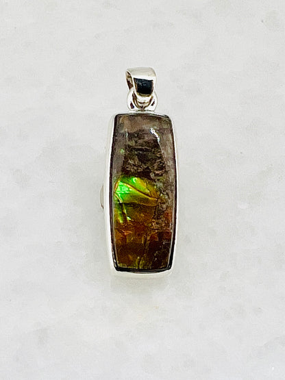 Ammolite (Fossilzed Shells) in 0.925 Silver