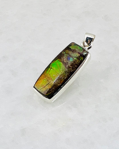 Ammolite (Fossilzed Shells) in 0.925 Silver
