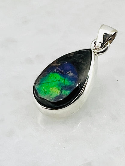 Ammolite (Fossilzed Shells) in 0.925 Silver