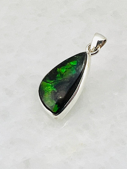 Ammolite (Fossilzed Shells) in 0.925 Silver