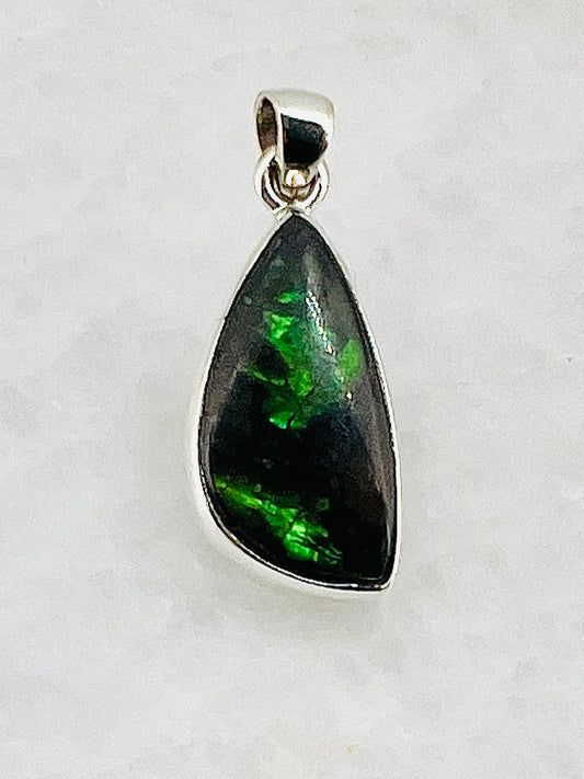 Ammolite (Fossilzed Shells) in 0.925 Silver