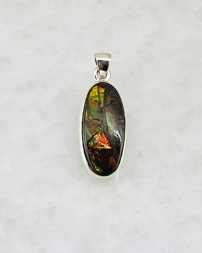 Ammolite (Fossilzed Shells) in 0.925 Silver