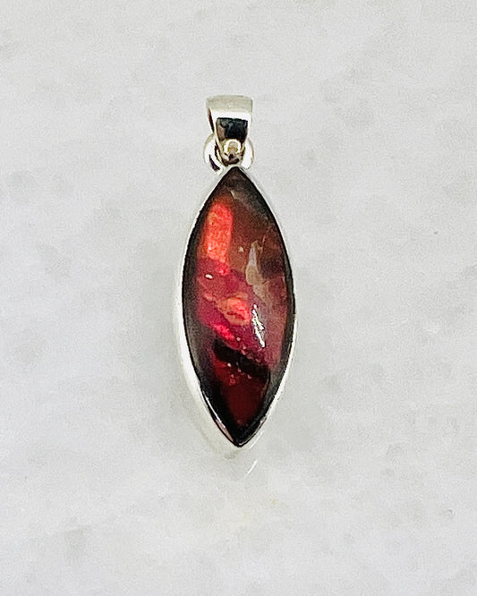 Ammolite (Fossilzed Shells) in 0.925 Silver