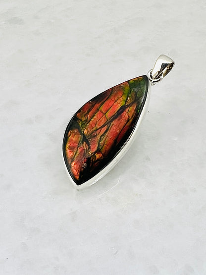 Ammolite (Fossilzed Shells) in 0.925 Silver