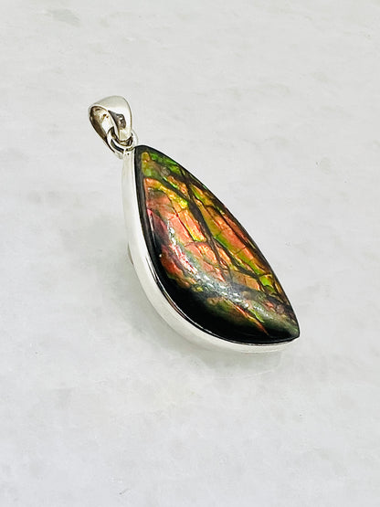 Ammolite (Fossilzed Shells) in 0.925 Silver