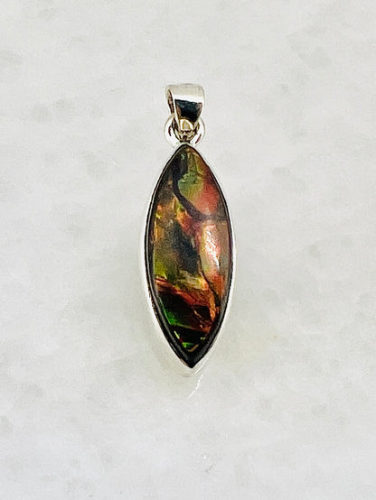 Ammolite (Fossilzed Shells) in 0.925 Silver
