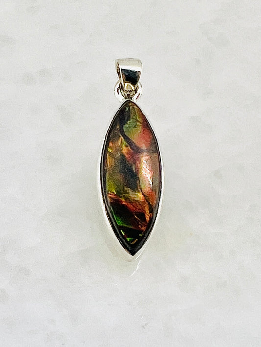 Ammolite (Fossilzed Shells) in 0.925 Silver