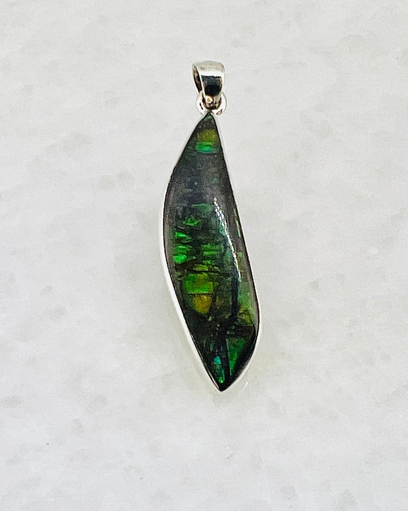 Ammolite (Fossilzed Shells) in 0.925 Silver