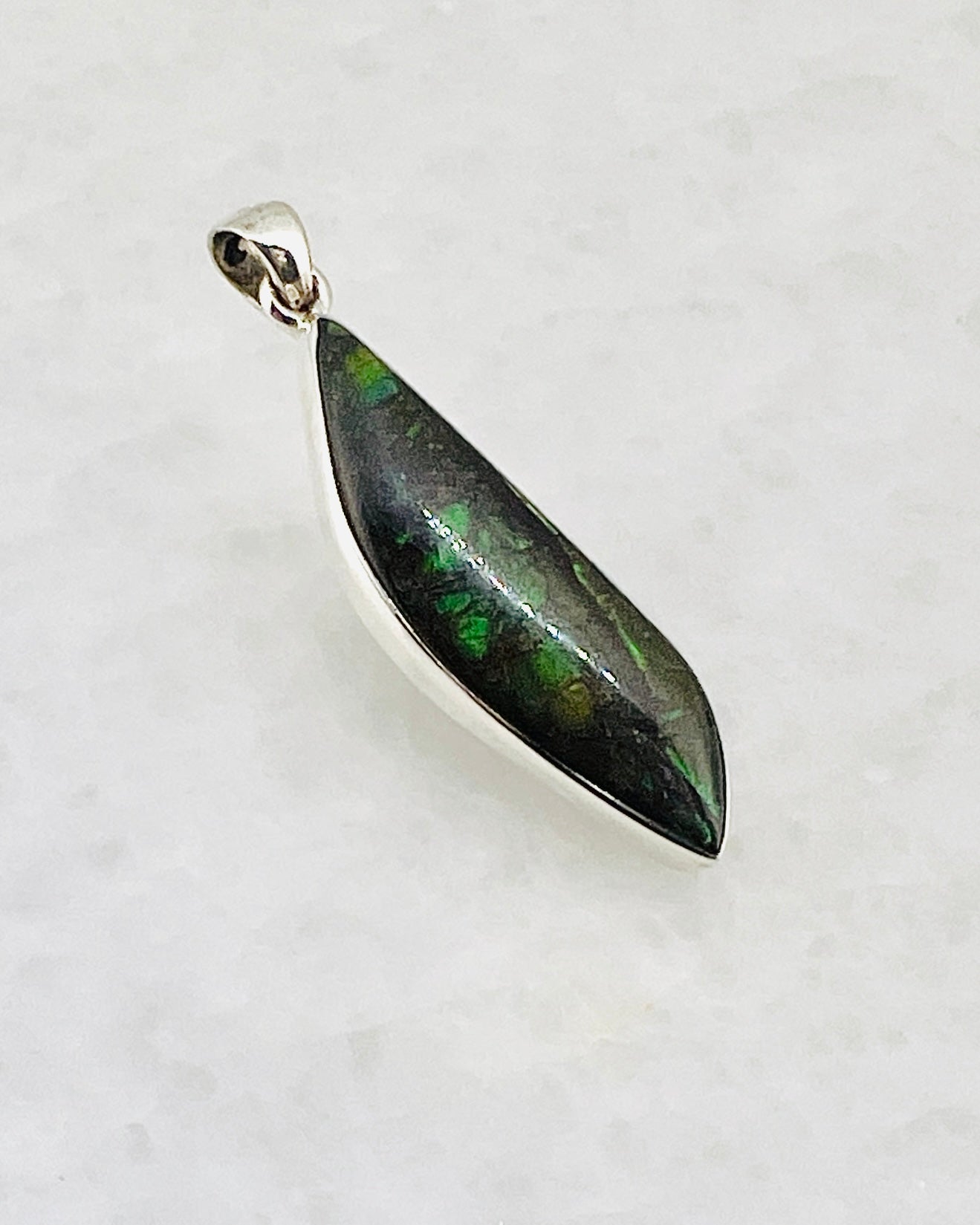 Ammolite (Fossilzed Shells) in 0.925 Silver