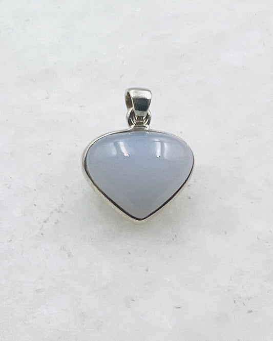 Calcédoine bleue (turque) en argent 925