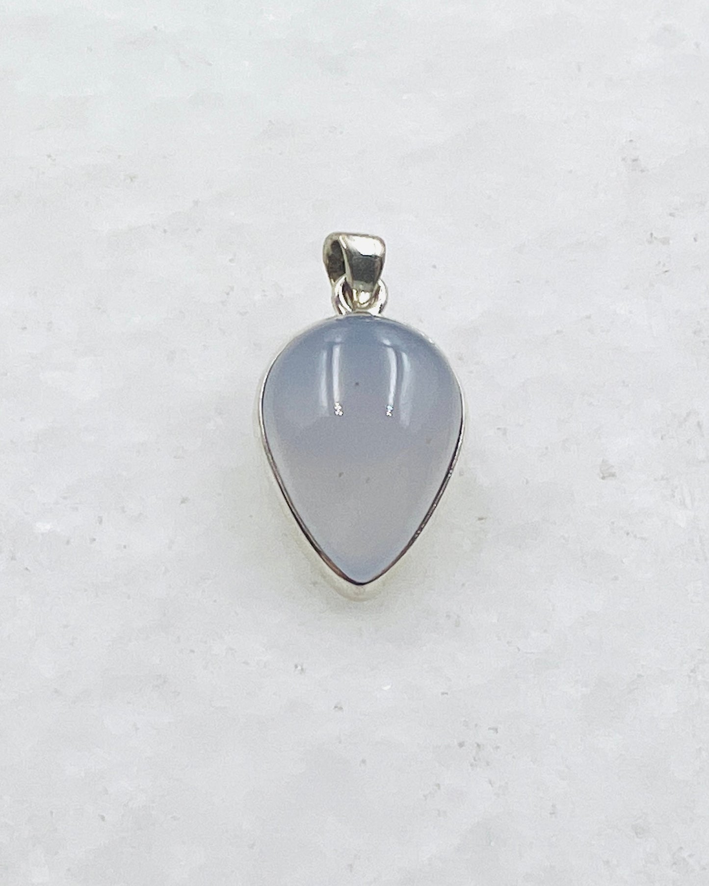 Calcédoine bleue (turque) en argent 925