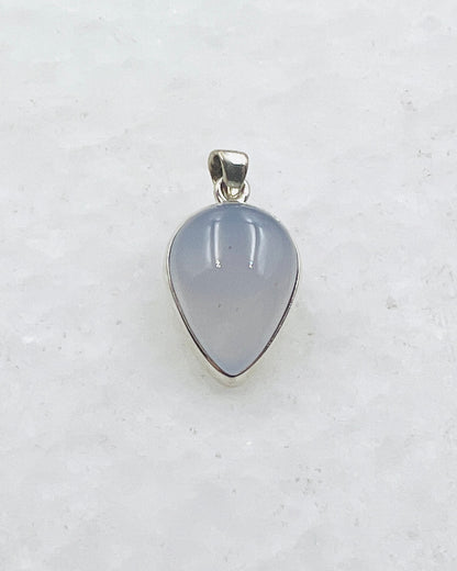 Calcédoine bleue (turque) en argent 925