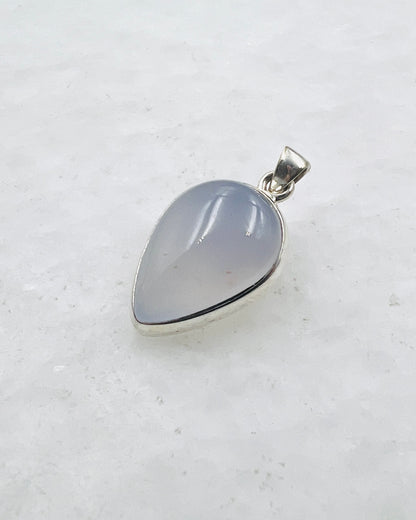 Calcédoine bleue (turque) en argent 925