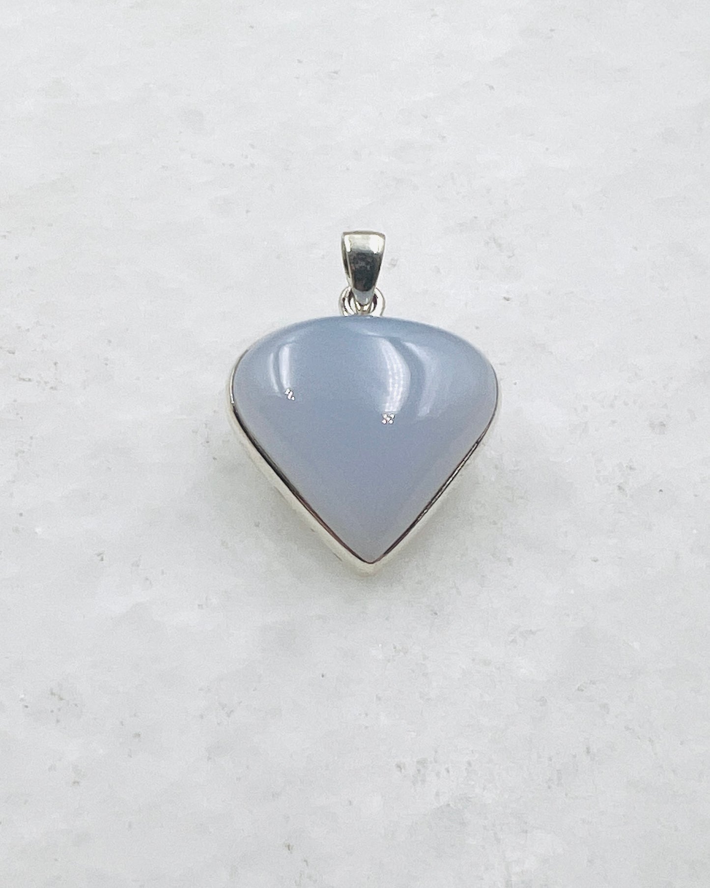 Calcédoine bleue (turque) en argent 925