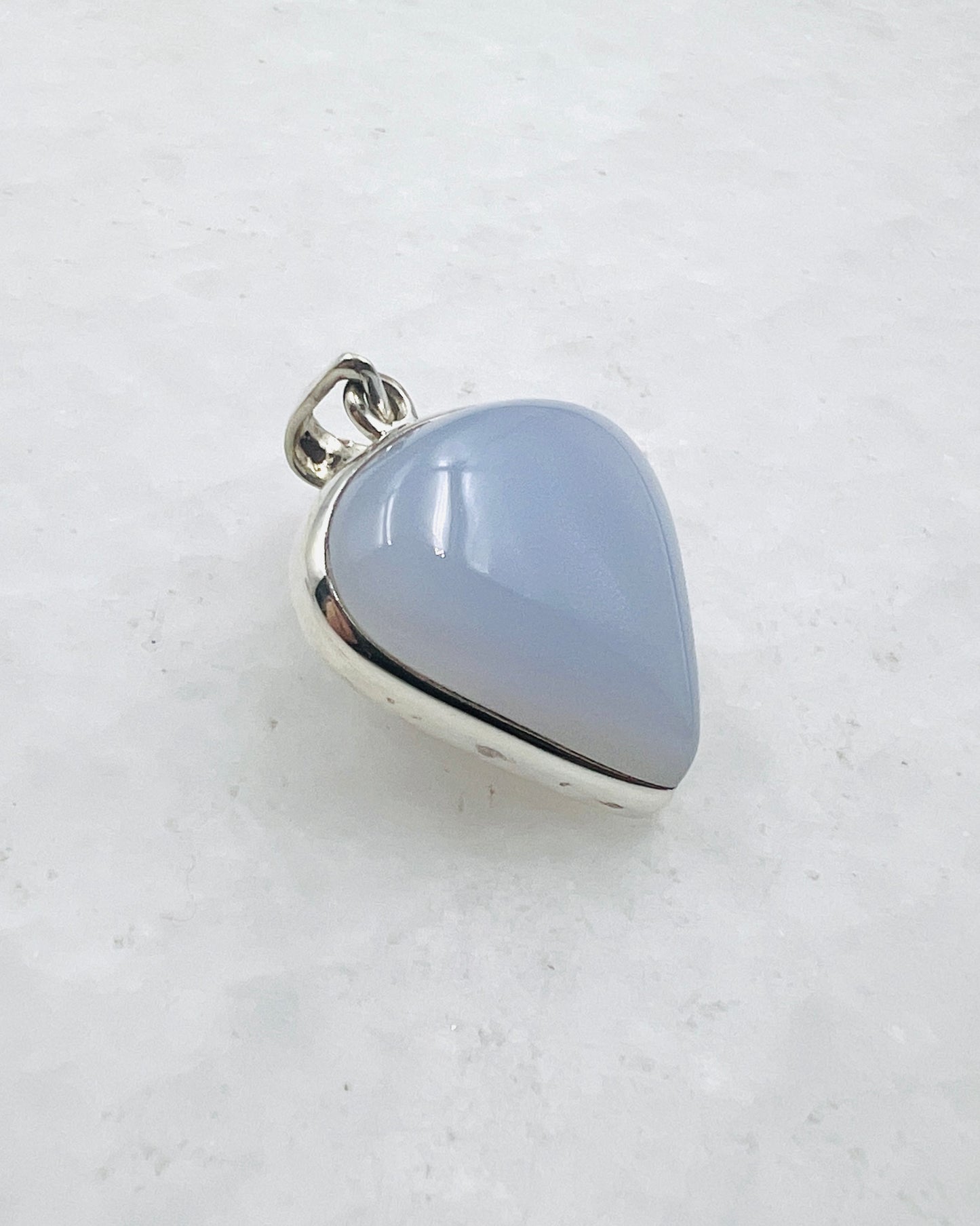 Calcédoine bleue (turque) en argent 925