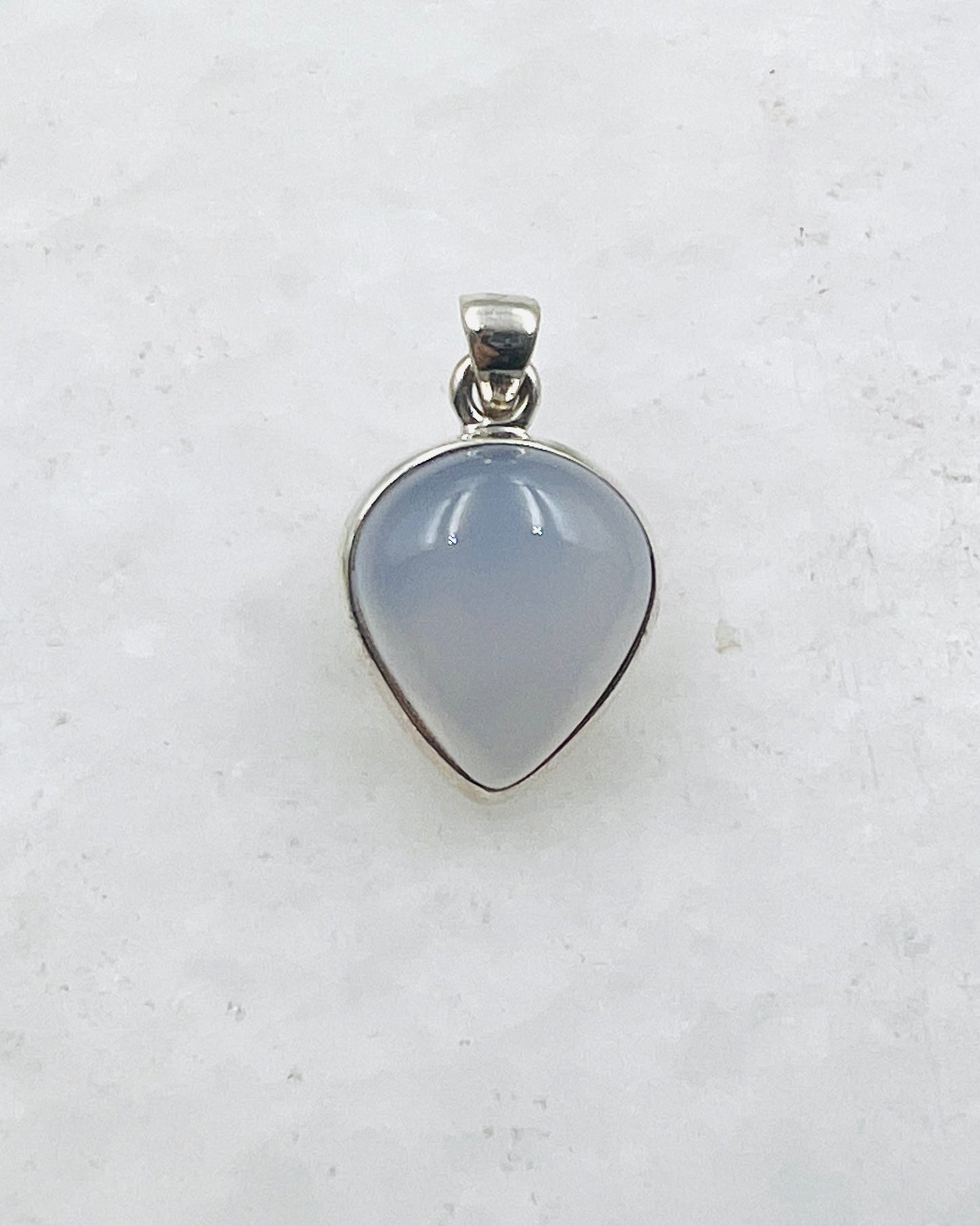 Calcédoine bleue (turque) en argent 925