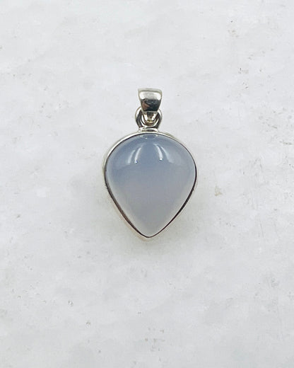 Calcédoine bleue (turque) en argent 925