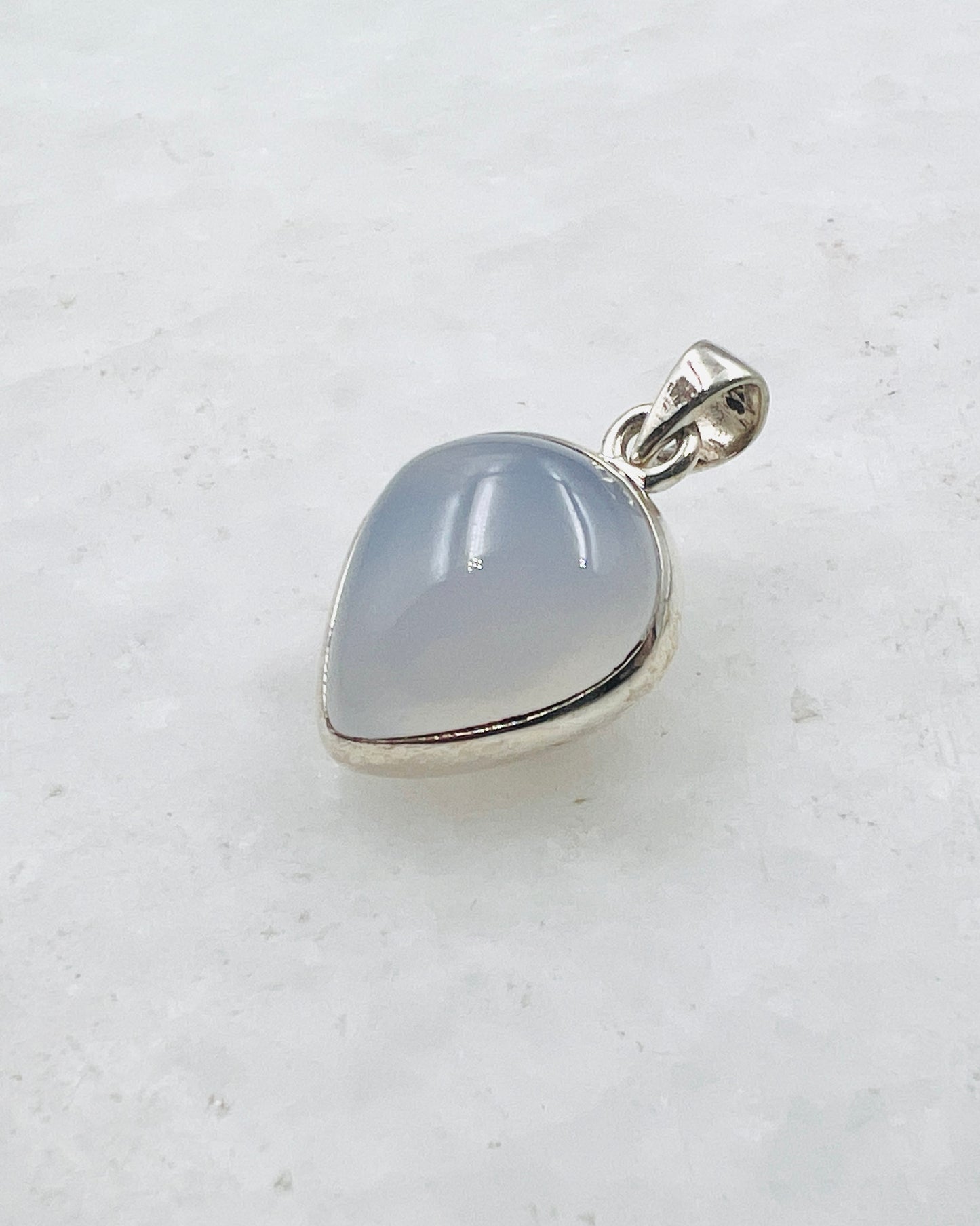 Calcédoine bleue (turque) en argent 925