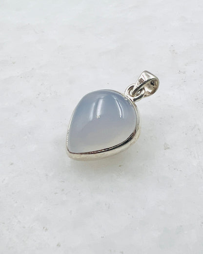 Calcédoine bleue (turque) en argent 925