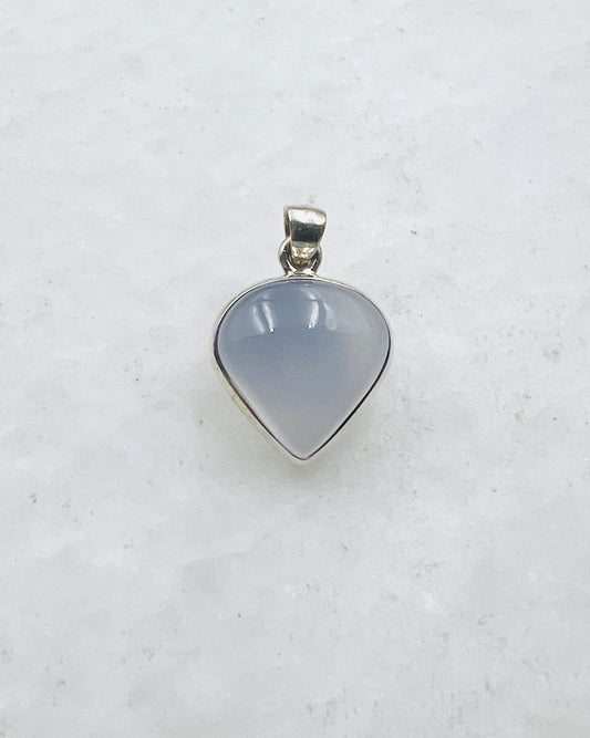 Calcédoine bleue (turque) en argent 925