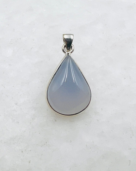 Calcédoine bleue (turque) en argent 925