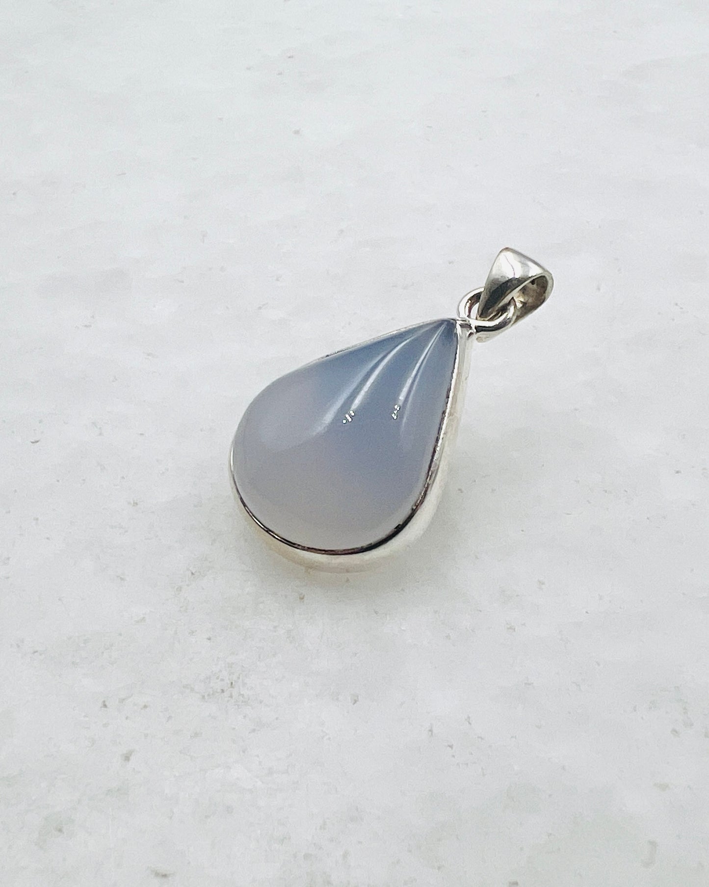 Calcédoine bleue (turque) en argent 925