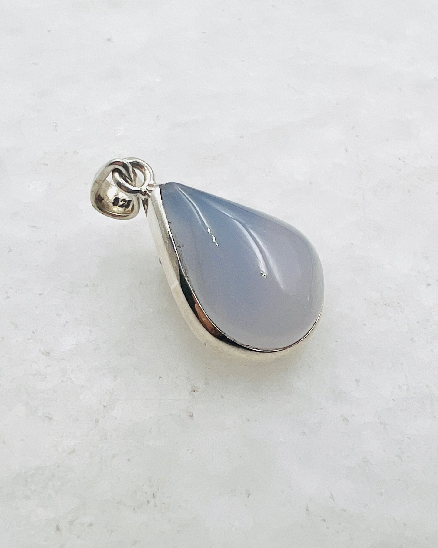 Calcédoine bleue (turque) en argent 925